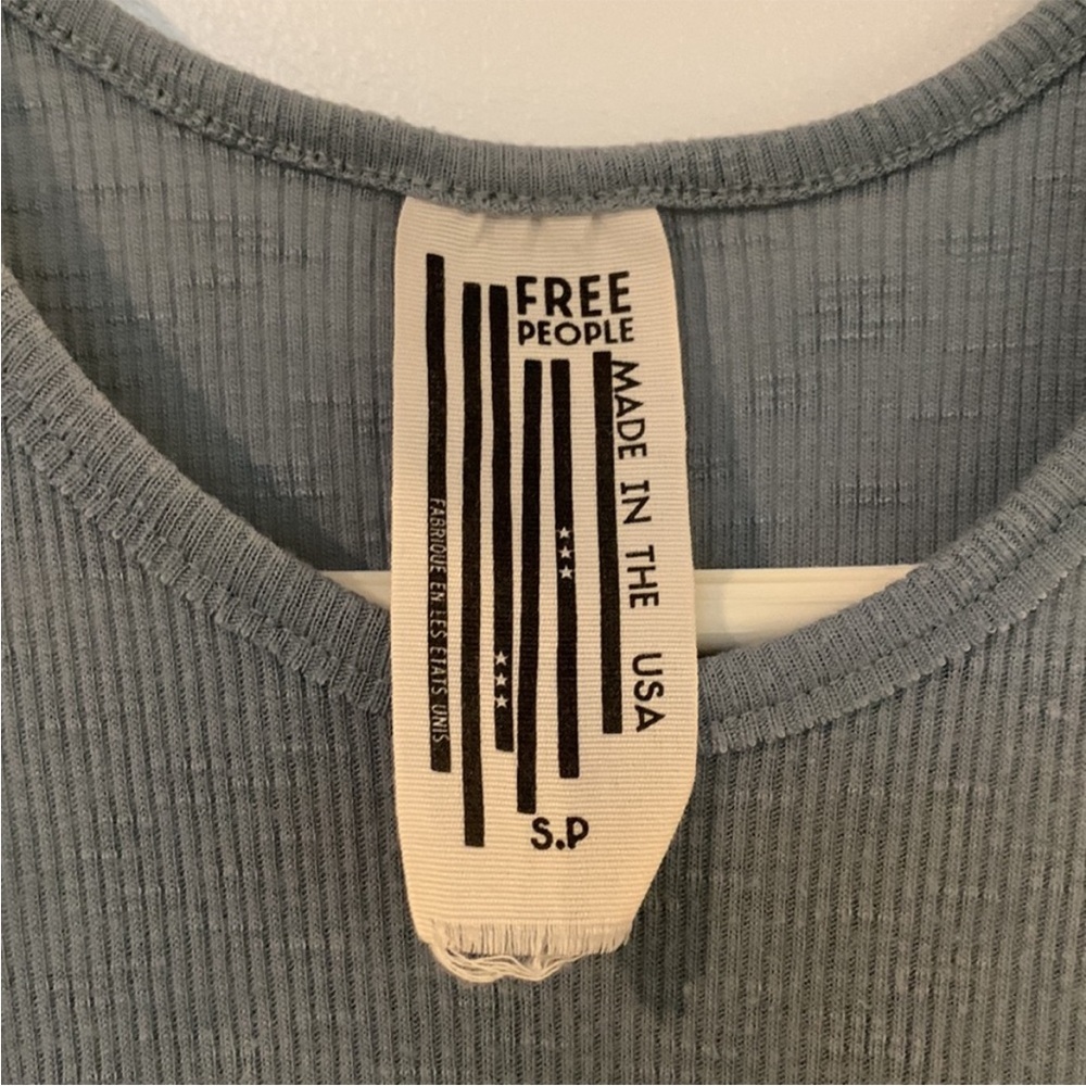 Free People Long Beach Ribbed Racerback Tank Top - Picture 6 of 6